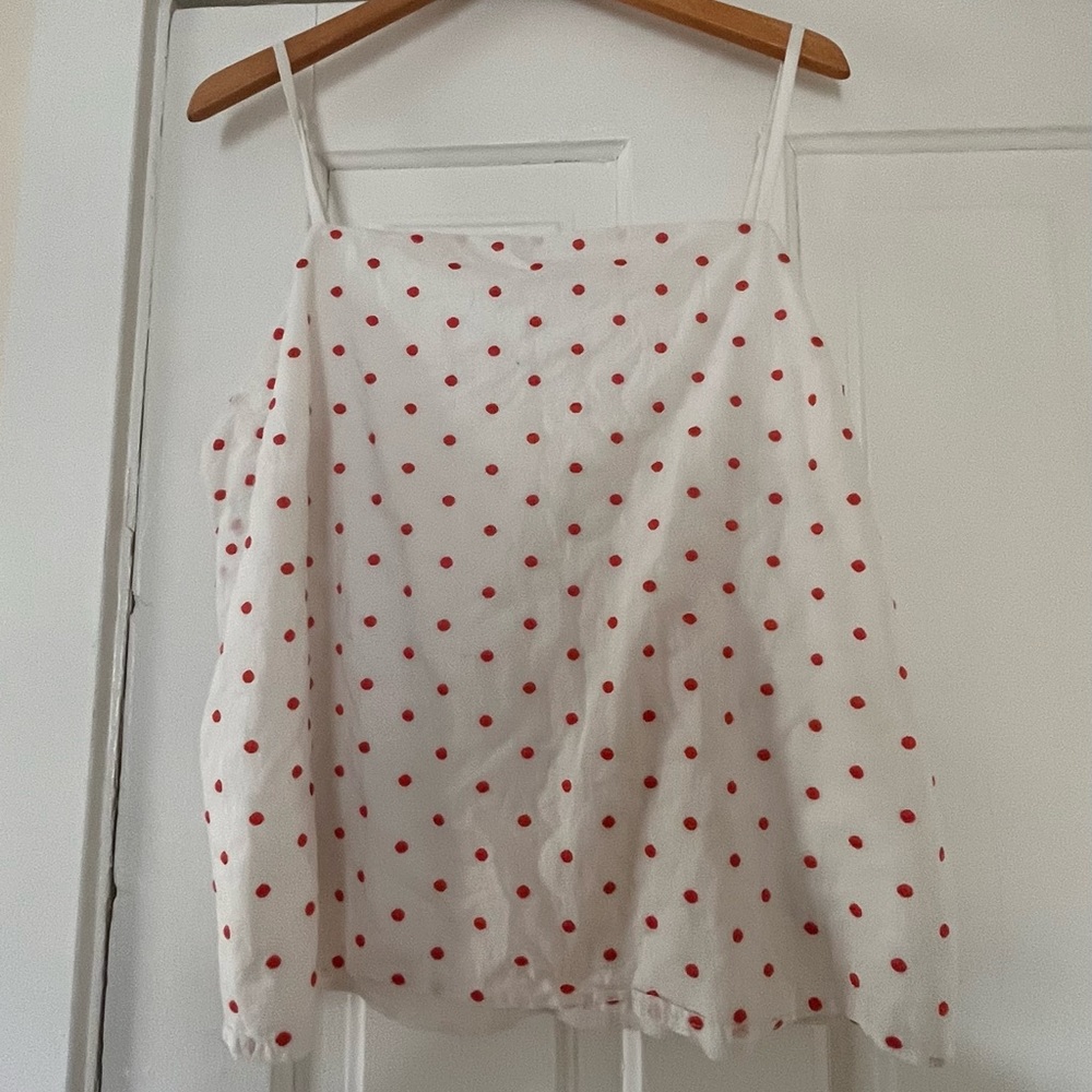 White and Pink Dot Cami